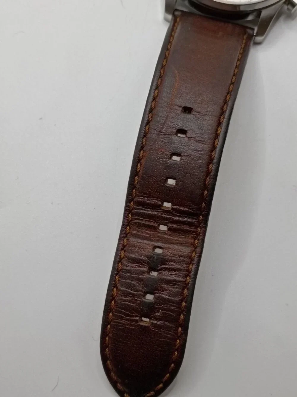Fossil Sullivan Chronograph Silver Brown Leather BQ2748 Mens Watch